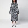 Marc Jacobs Zebra Brushed Alpaca Wool Coat In Black