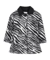Marc Jacobs Zebra-print Coat In Black