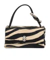 Marc Jacobs Zebra Print Handbag In Black