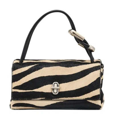 Marc Jacobs Zebra Print Handbag In Black