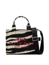 Marc Jacobs The Medium Zebra Canvas Tote Bag In Black