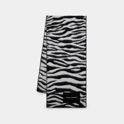 Marc Jacobs Zebra Scarf In Black