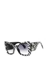 Marc Jacobs Zebra-print Cat-eye Frame Sunglasses In Multi