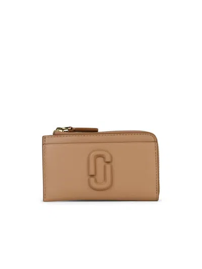 Marc Jacobs The Covered J Marc Top Zip Multi Wallet In Beige