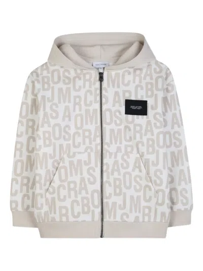 Marc Jacobs Kids' Zip-up Logo-print Hoodie In Multi