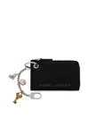 Marc Jacobs Zip Wallet With Decorative Charms In Bow Pink