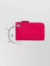 Marc Jacobs Zip Wallet With Keyring And Metal Charm In Pink