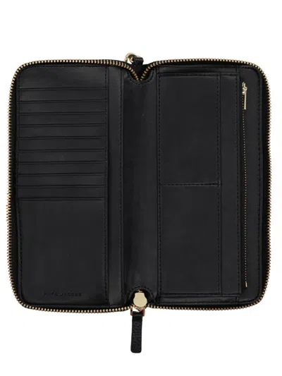 Marc Jacobs Zip-around Continental Wallet In Black