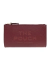 Marc Jacobs Zipper Clutch In Burgundy