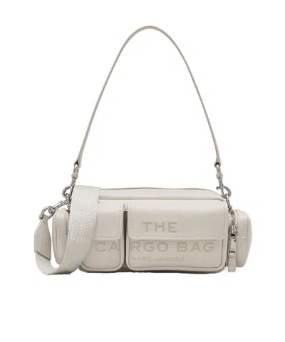 Marc Jacobs Zippered Handbag In Cotton Silver