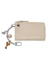 Marc Jacobs Zippered Mini Wallet With Pendant In White