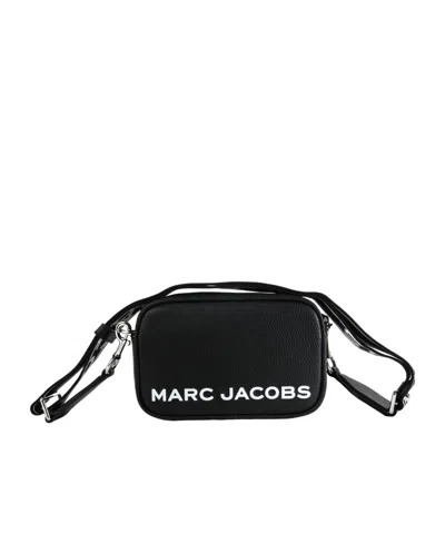 Marc Jacobs Logo-print Leather Shoulder Bag In Black