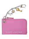 Marc Jacobs Zippered Wallet With Pendant In Pink