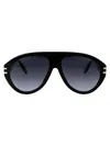 Marc Jacobs Black Acetate Sunglasses In Black