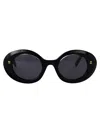 Marc Jacobs Crystal Black Acetate Sunglasses In Black