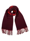 Marc Jacobs Red Wool Blend Fringed Scarf In Brown