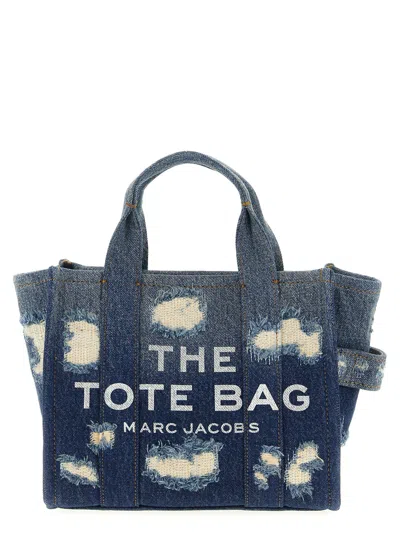 Marc Jacobs 'the Rip And Repair Denim Small Tote' Shopping Bag In Blue