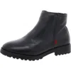 Marc Joseph Brookline Womens Zipper Leather Booties In Black