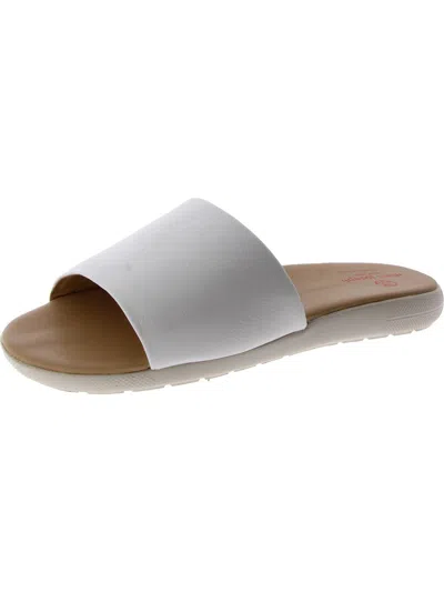 Marc Joseph Elisabeth Womens Leather Slip-on Slide Sandals In Multi