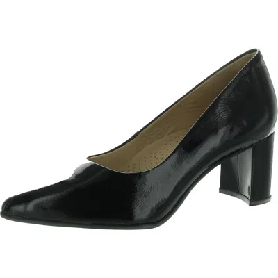 Marc Joseph Garrett Womens Padded Insole Patent Leather Pumps In Black