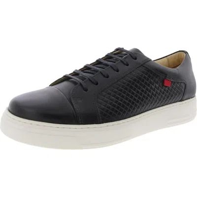 Marc Joseph Mj658032 Mens Embossed Leather Casual And Fashion Sneakers In Black