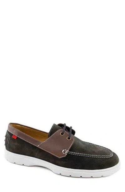 Marc Joseph New York Adams Street Boat Shoe In Brown Suede