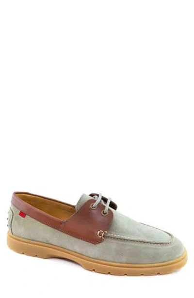 Marc Joseph New York Adams Street Boat Shoe In Grey Suede