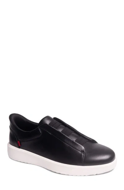 Marc Joseph New York Allen Street Hands Free Technology Lightweight Leather Sneaker In Black