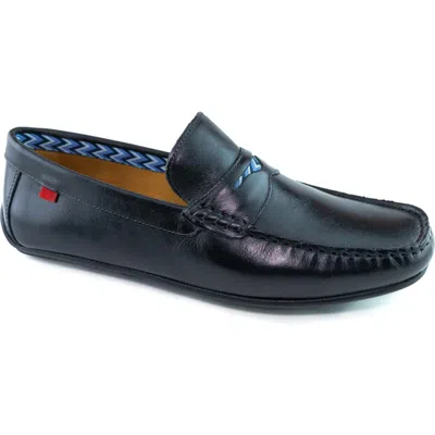 Marc Joseph New York Allentown Lane Penny Loafer In Black Napa