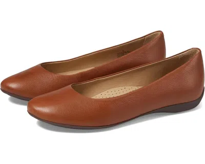 Marc Joseph New York Bedford St Cognac Leather Ballet Flats Hawk212 In Brown