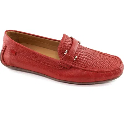 Marc Joseph New York Bryant Park Driving Shoe In Campari Grainy