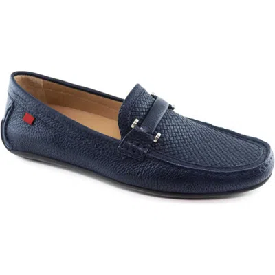 Marc Joseph New York Bryant Park Leather Weave Driver Loafer In Blue