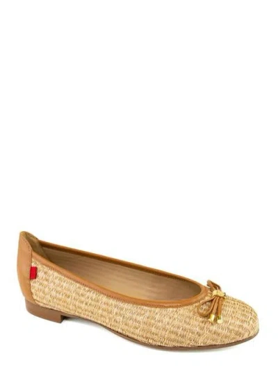 Marc Joseph New York Burton Ave Leather Tiebow Flat In Brown