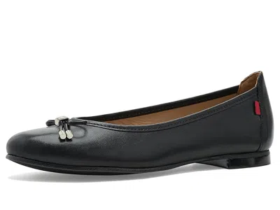 Marc Joseph New York Burton Ave Leather Tiebow Flat In Black