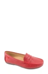 Marc Joseph New York Carrol Street 2.0 Penny Loafer In Campari Grainy