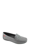 Marc Joseph New York Carrol Street 2.0 Penny Loafer In Steel Grainy