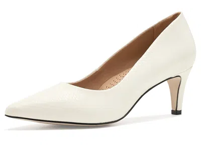 Marc Joseph New York Cortland St Pumps Women's Shoes White Snake: 7.5 M