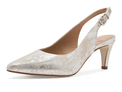 Marc Joseph New York Court Sling Pumps High Heels Silver Distressed Metallic: 6.5 M