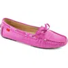 Marc Joseph New York Cypress Hill Croco Tiebow Driver Loafer In Purple