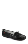 Marc Joseph New York Cypress Hill Leather Tiebow Driver Loafer In Black