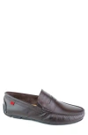 Marc Joseph New York Eagle Rd Penny Loafer In Brown Napa