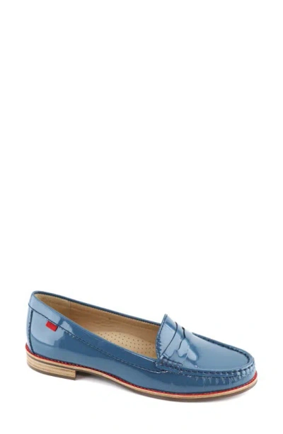 Marc Joseph New York Women's East Village Classic Loafers In Atlantic Blue Patent