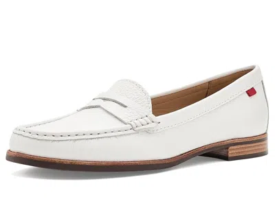 Marc Joseph New York East Village Loafers Women's Shoes White Pearlized Grainy: 8.5 M In Yellow