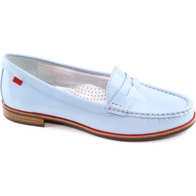 Marc Joseph New York East Village Patent Leather Penny Loafer In Blue