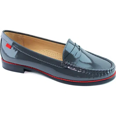 Marc Joseph New York East Village Patent Leather Penny Loafer In Gray