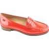 Marc Joseph New York East Village Penny Loafer In Coral Soft Patent