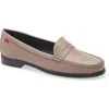 Marc Joseph New York East Village Penny Loafer In Greige Burnished Napa