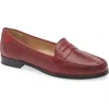 Marc Joseph New York East Village Penny Loafer In Rosso Brushed Napa