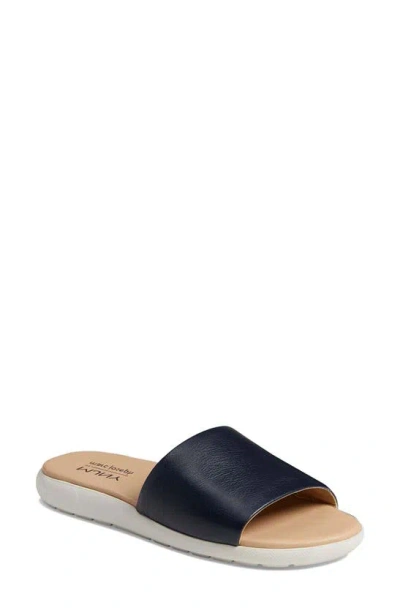 Marc Joseph New York Elisabeth Slide Sandal In Navy Napa Soft