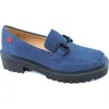 Marc Joseph New York Garrden Ct Platform Loafer In Denim Italo Grainy
